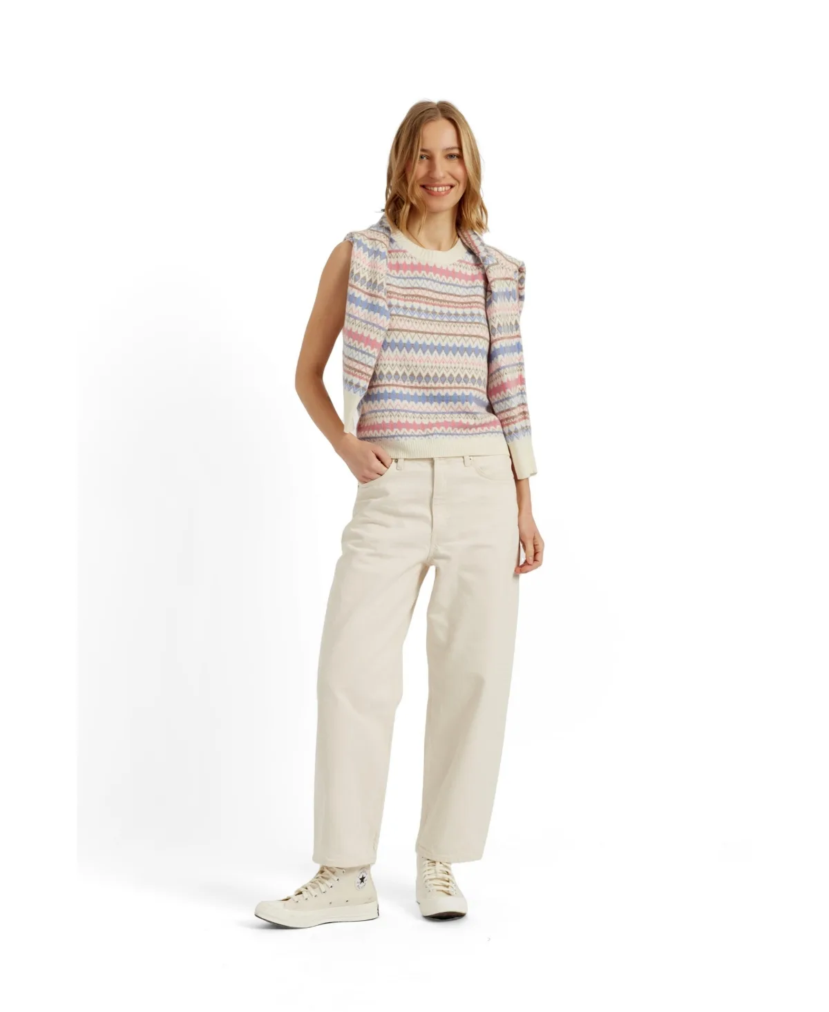 Chinti and Parker Wool-Cashmere Fair Isle Tank by Parker