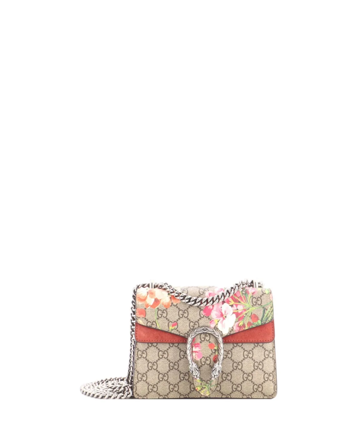 Pre-Owned Gucci Mini Dionysus Bag Blooms Print Gg Coated Canvas by Gucci