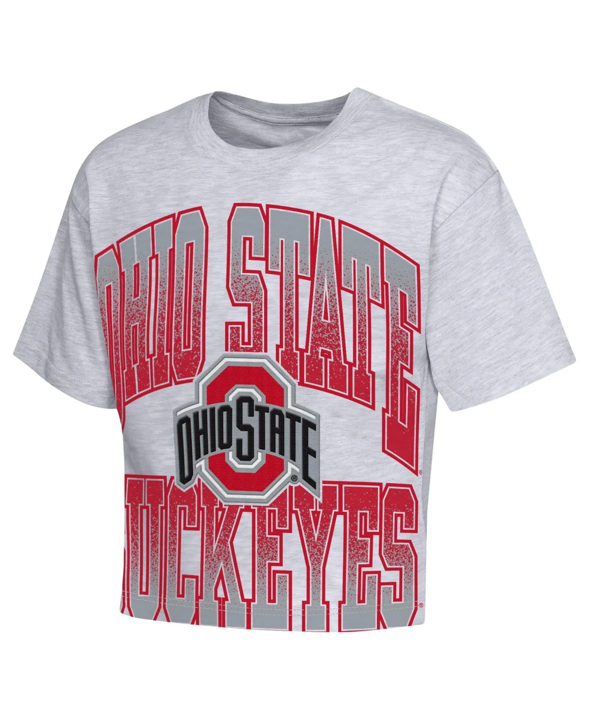 Ohio State Buckeyes Big Team Energy Cropped Boxy Graphic T-Shirt by Outerstuff