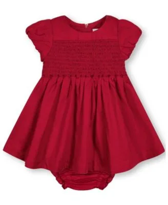Smocked Puff Sleeve Dress Diaper Cover 2 Piece Set by Hope & Henry