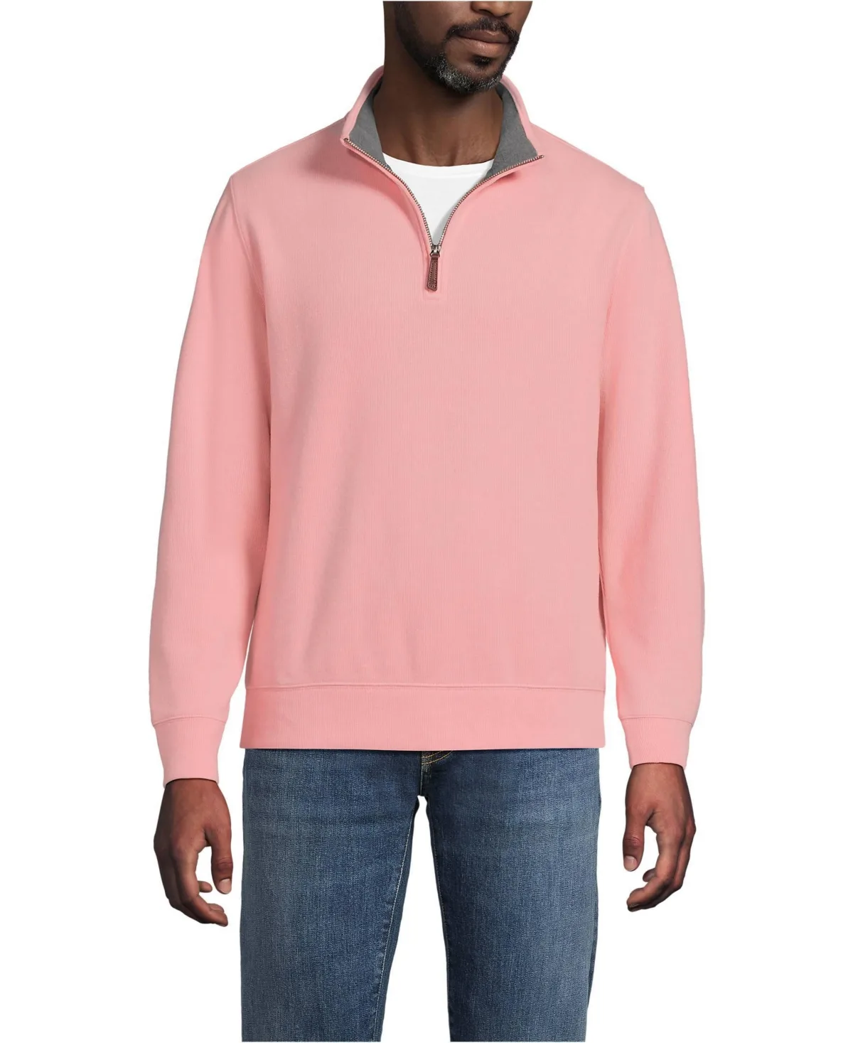 Bedford Rib Quarter Zip Sweater by Lands' End