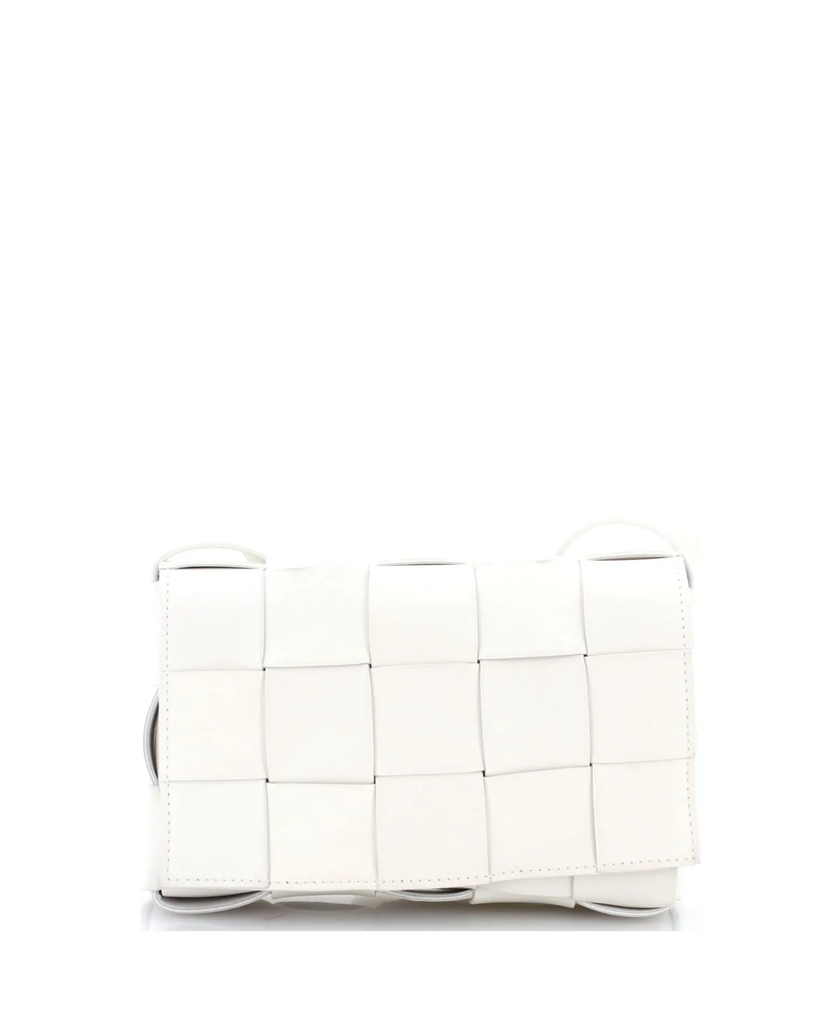 Pre-Owned Bottega Veneta Mini Brick Cassette Shoulder Bag Maxi Intrecciato Leather by Bottega Veneta