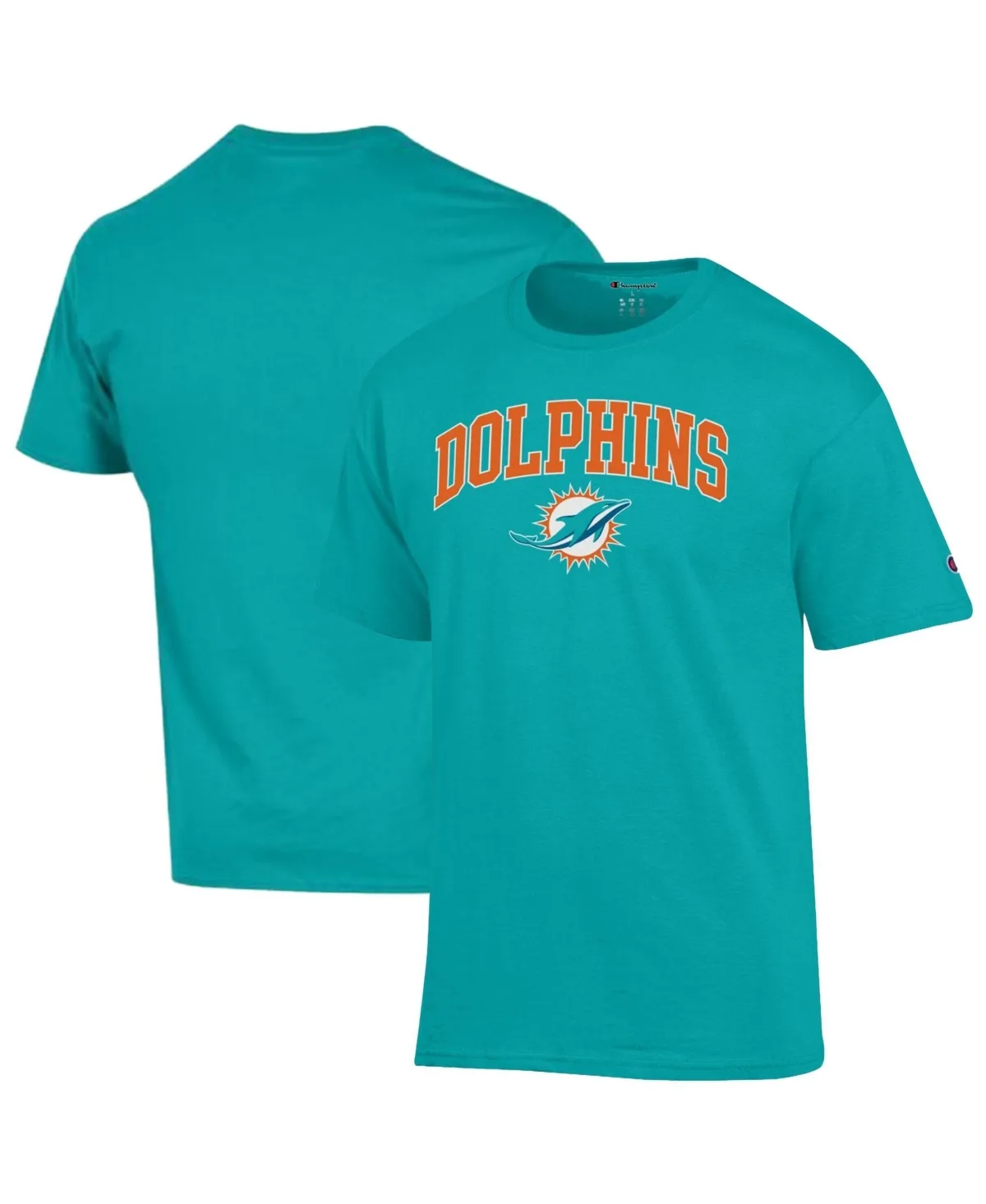 Miami Dolphins Arch Over Logo Cotton T-Shirt by Champion
