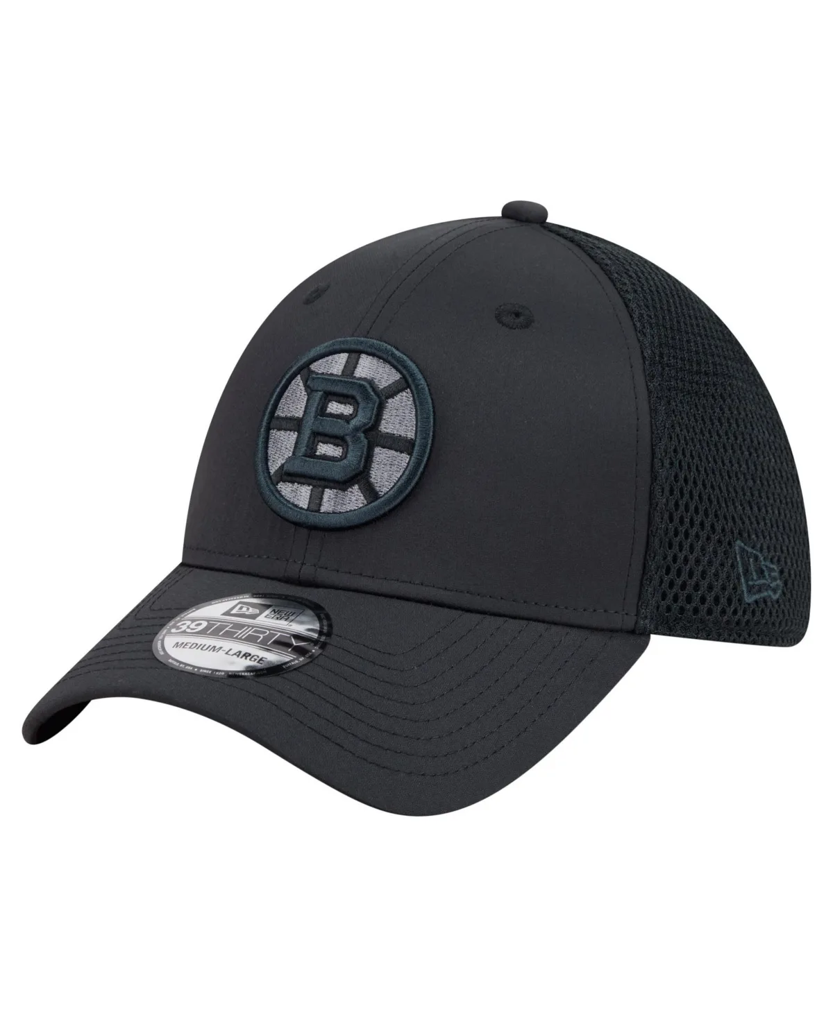 Boston Bruins Blackout 39THIRTY Flex Fit Hat by New Era