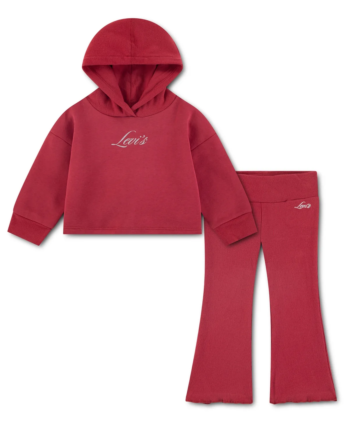 Hoodie and Ribbed-Flared Pants, 2-Piece Set by Levi's