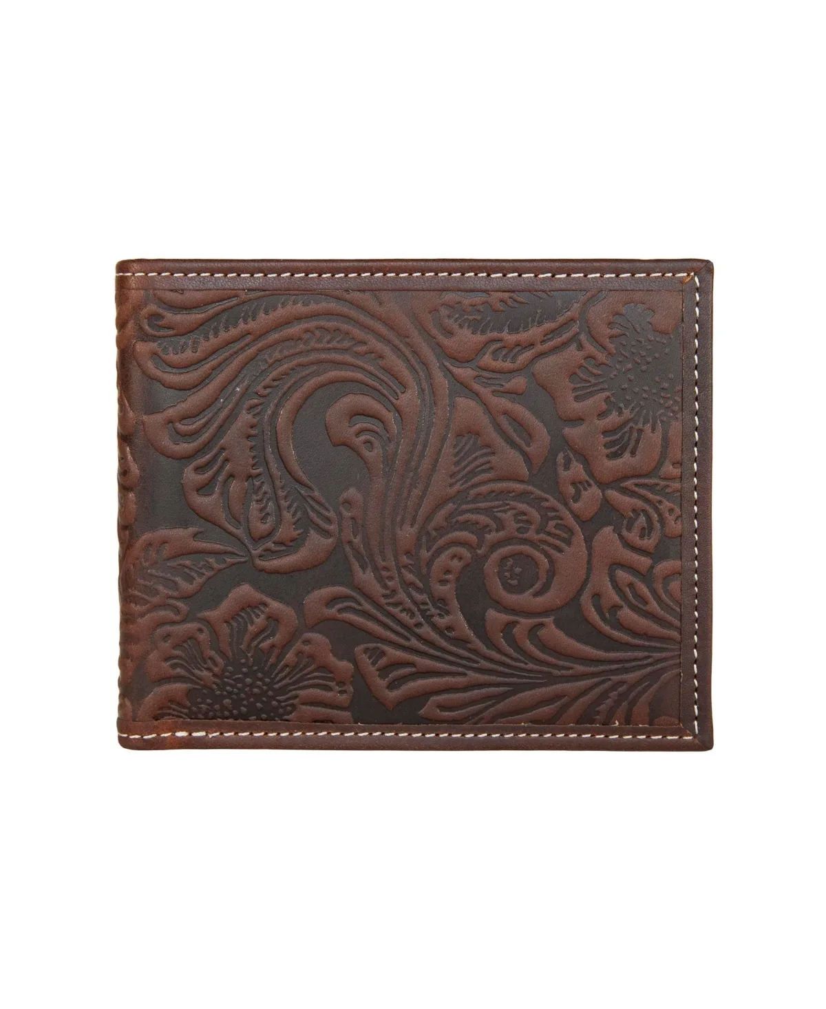 Western Embossed Leather Bifold Wallet by Lucky Brand