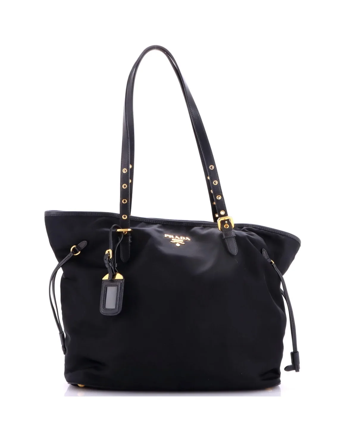 Pre-Owned Prada Medium Belted Tote Tessuto and Leather by Prada