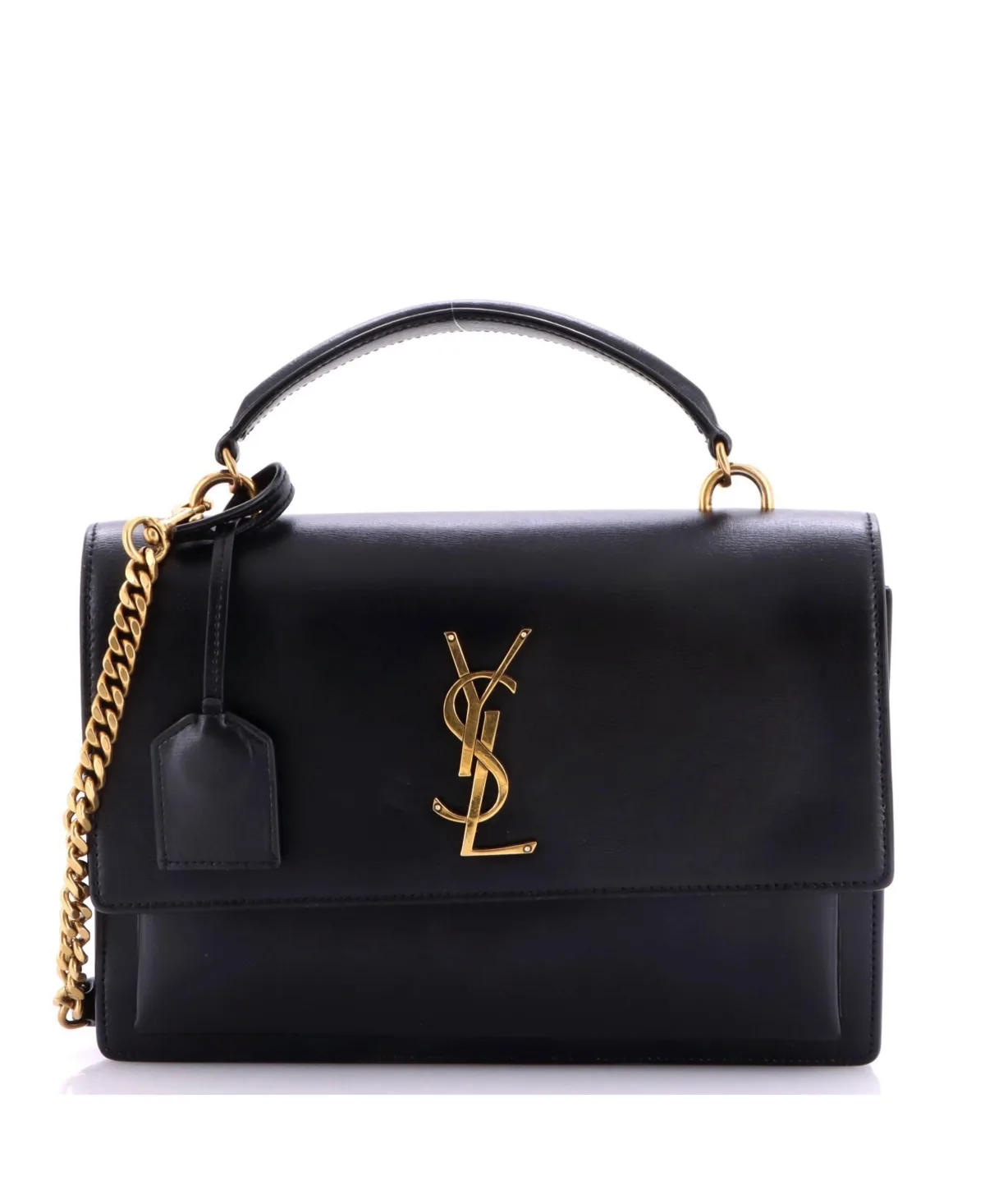 Pre-Owned Saint Laurent Medium Sunset Top Handle Shoulder Bag Leather by Saint Laurent