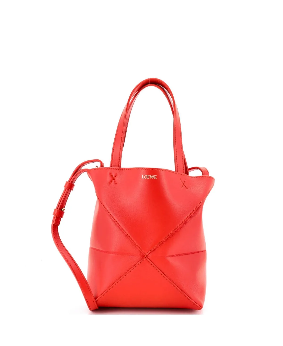 Pre-Owned Loewe Mini Puzzle Fold Tote Leather by LOEWE