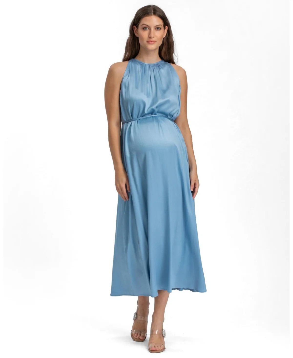 Sleeveless Satin-Touch Special Occasions Clarissa Dress by Pietro Brunelli Maternity