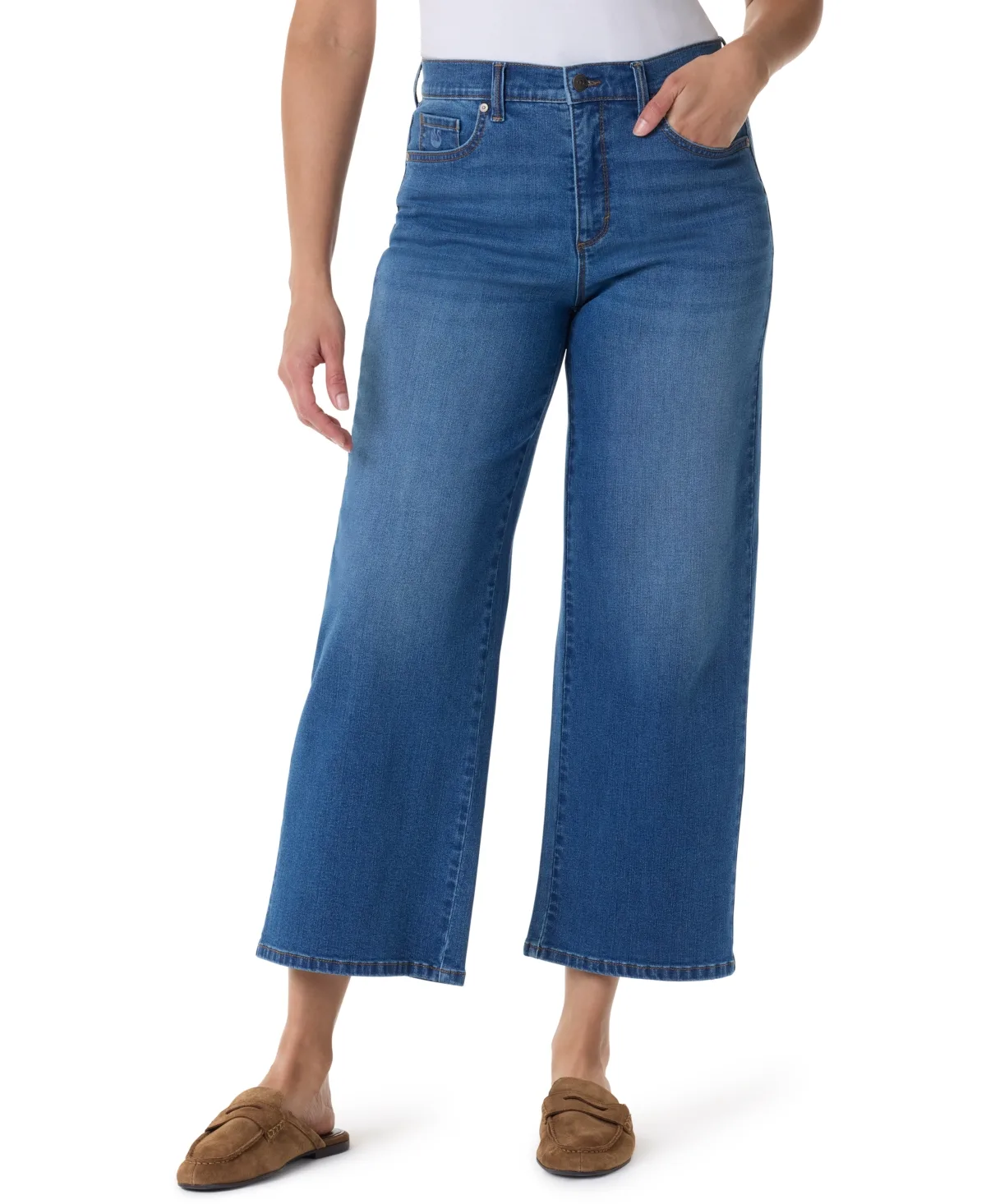 Amanda High-Rise Wide-Leg Ankle Jeans