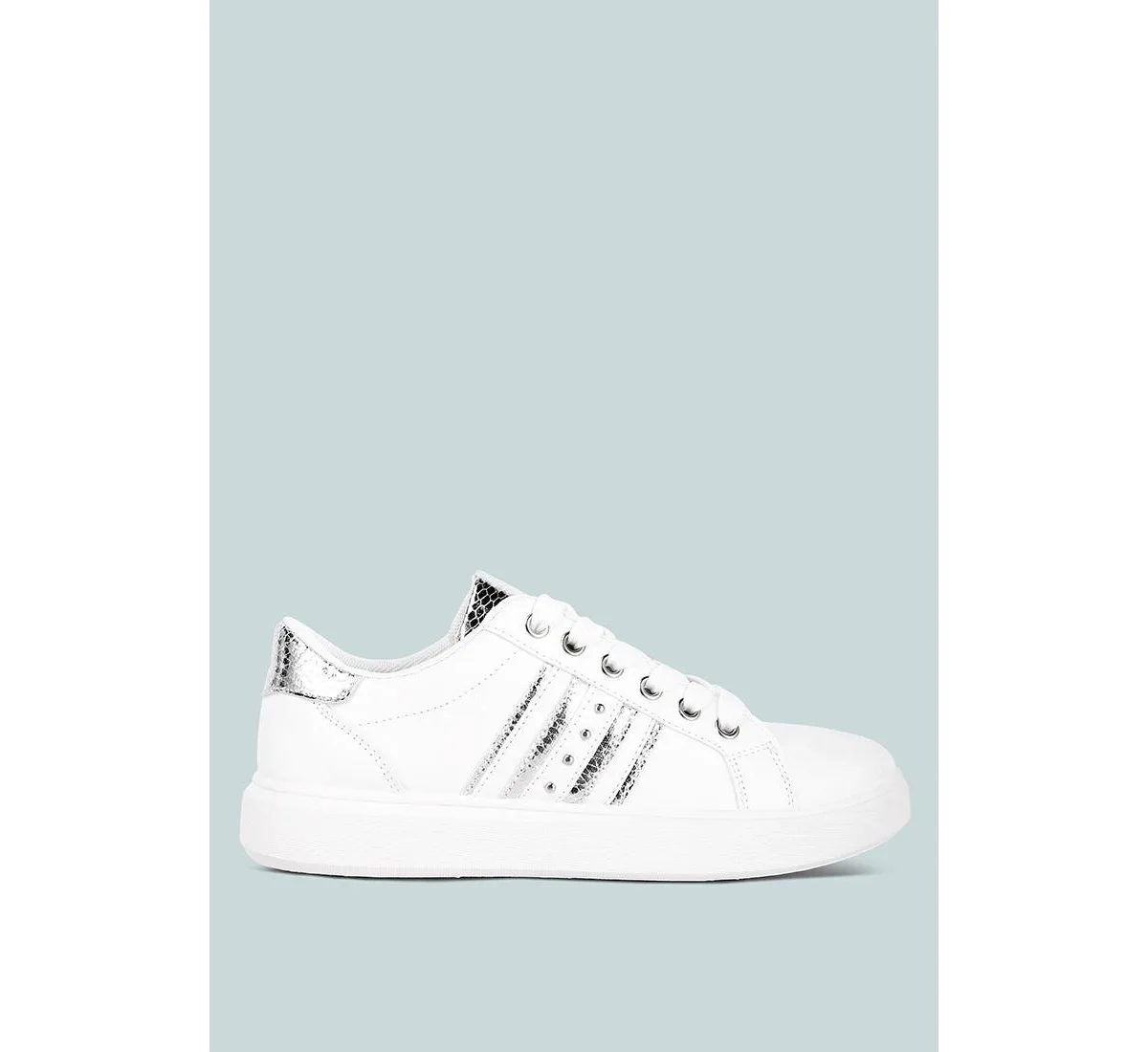 Claude Faux Leather Back Panel Detail Sneakers