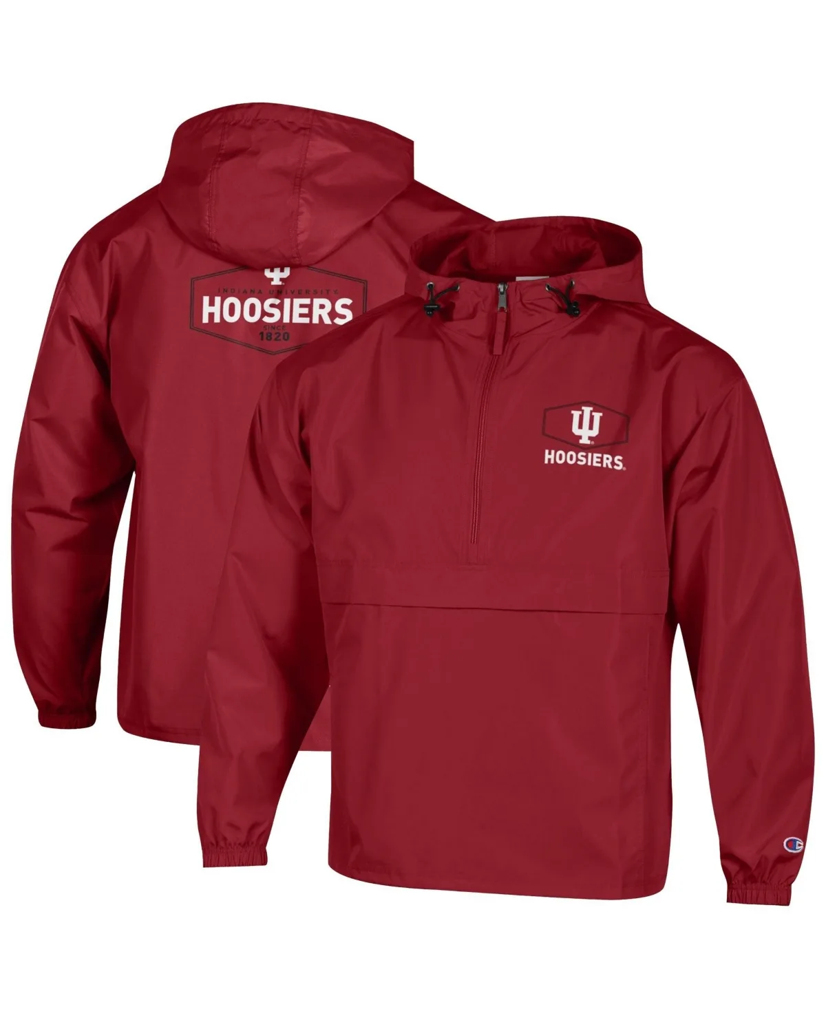 Indiana Hoosiers Delay Packable Half-Zip Jacket by Champion