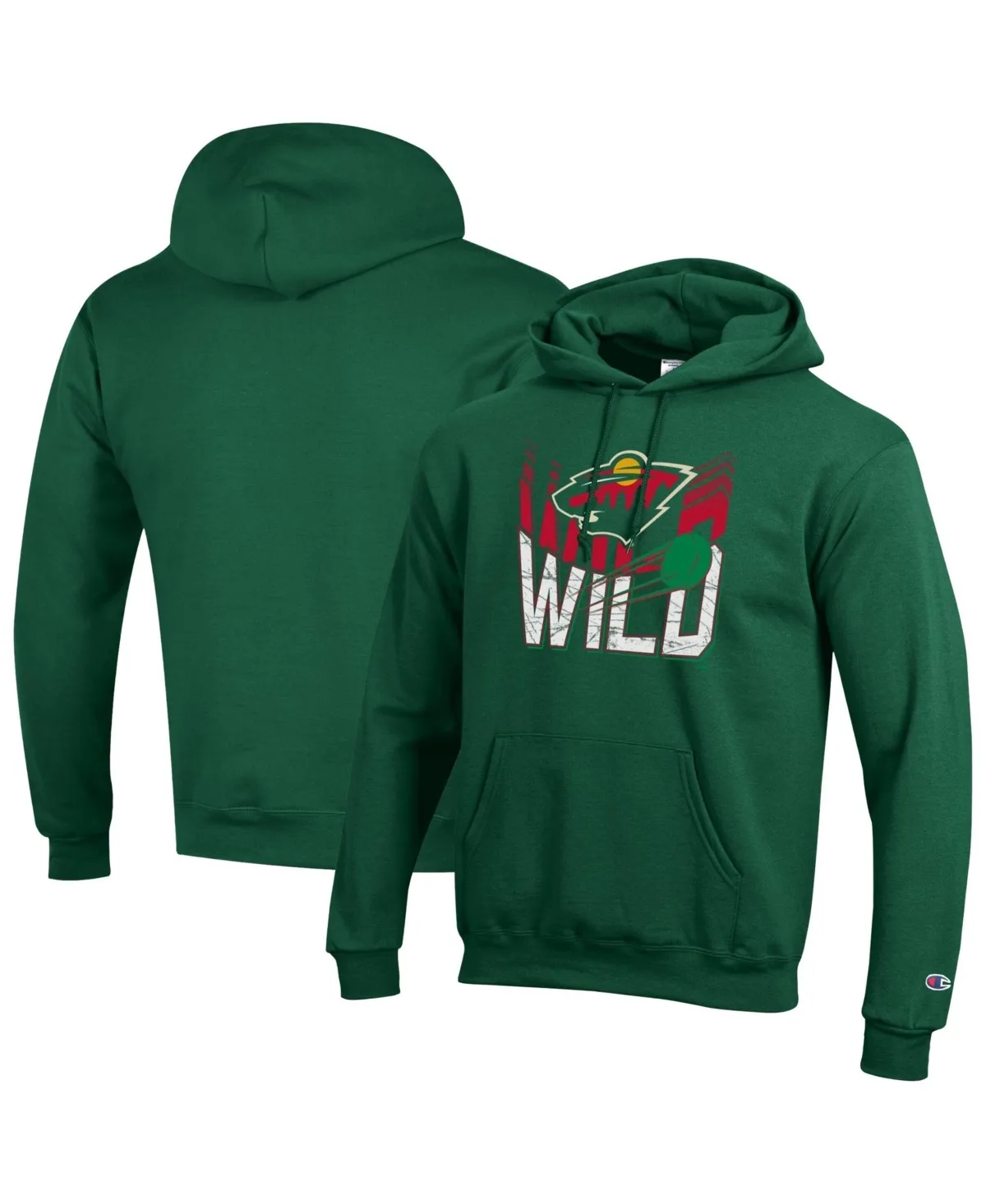 Minnesota Wild Graphic Pullover Fleece-Lined Hoodie by Champion