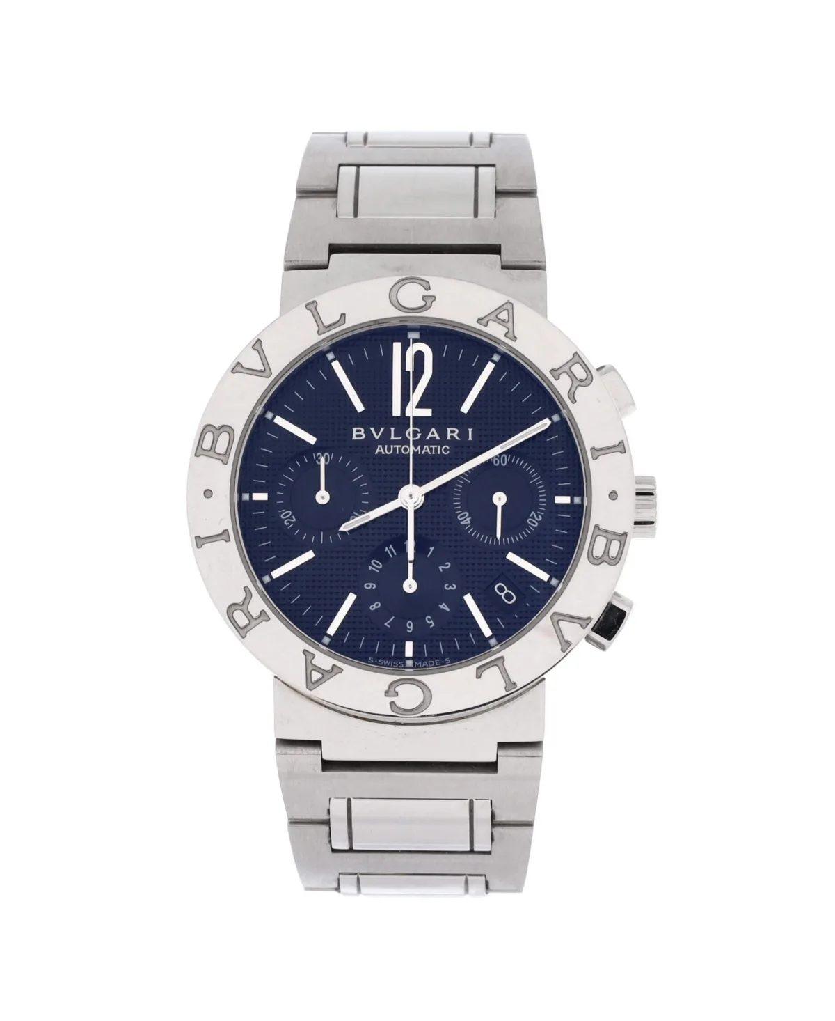 Pre-Owned Bvlgari Bvlgari Chronograph Automatic Watch in Stainless Steel 38mm by BVLGARI