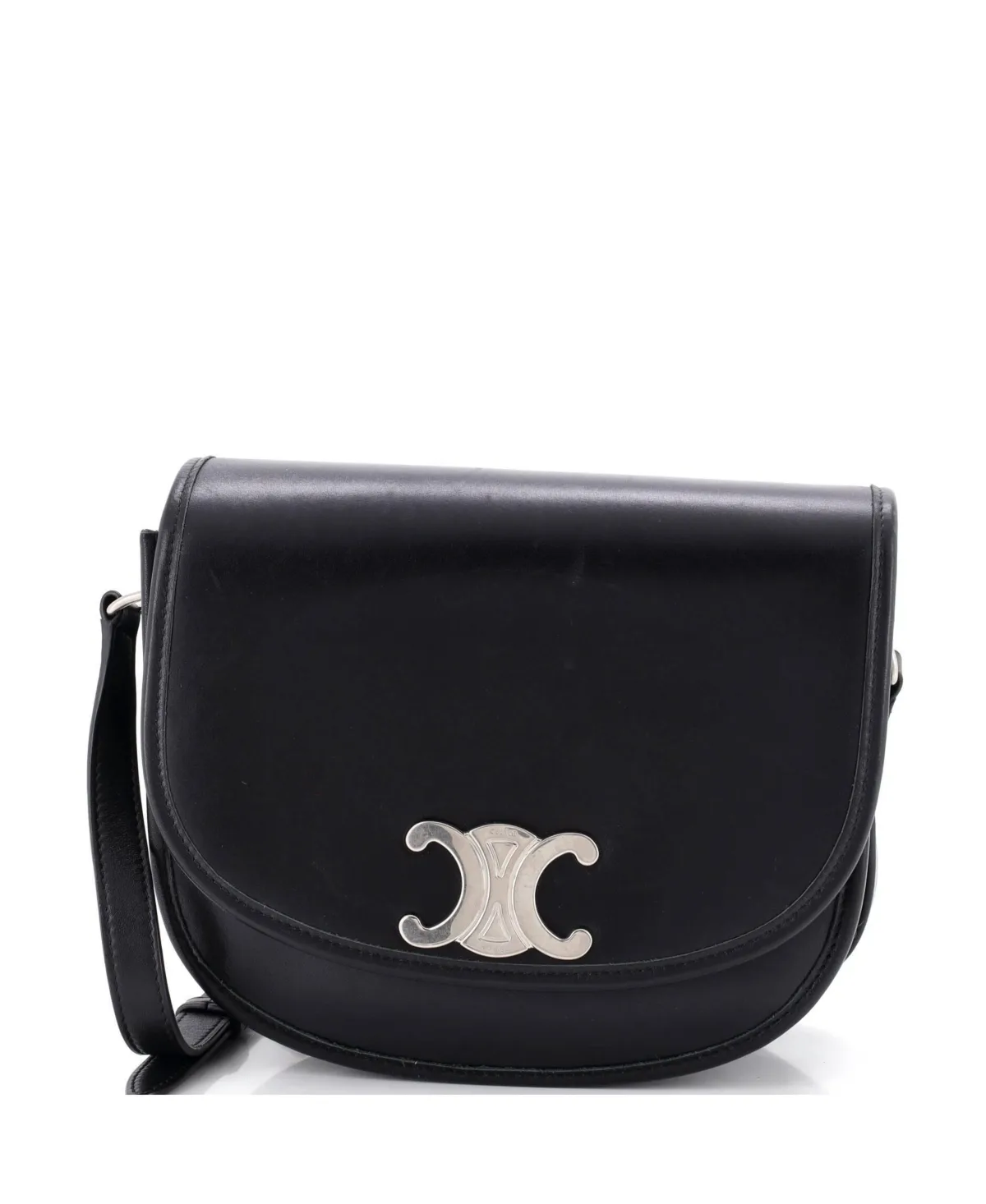 Pre-Owned Celine Besace Triomphe Medium Leather Shoulder Bag by Celine