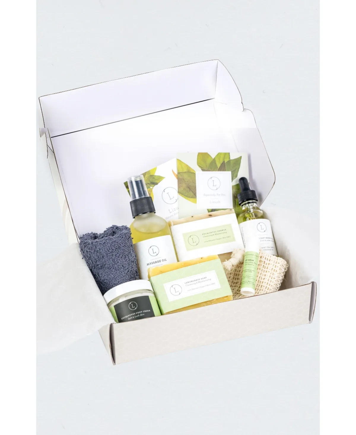 Eucalyptus Grooming Gift Set - Pure and Clean Beard and Skincare Box by Lizush