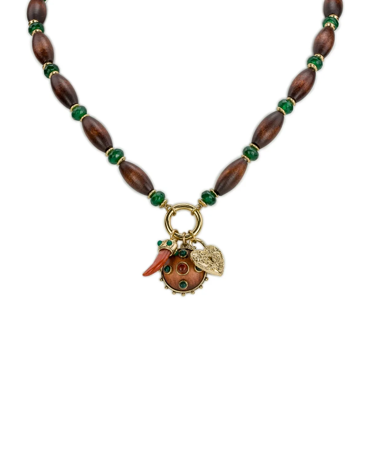 Gold-Plated Charm Necklace by Patricia Nash