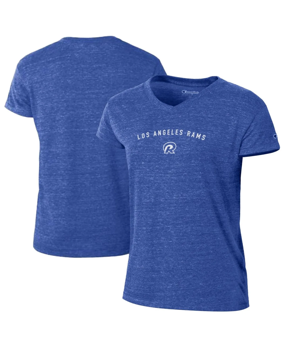 Los Angeles Rams Screen Print V-Neck Short Sleeve T-Shirt by Champion