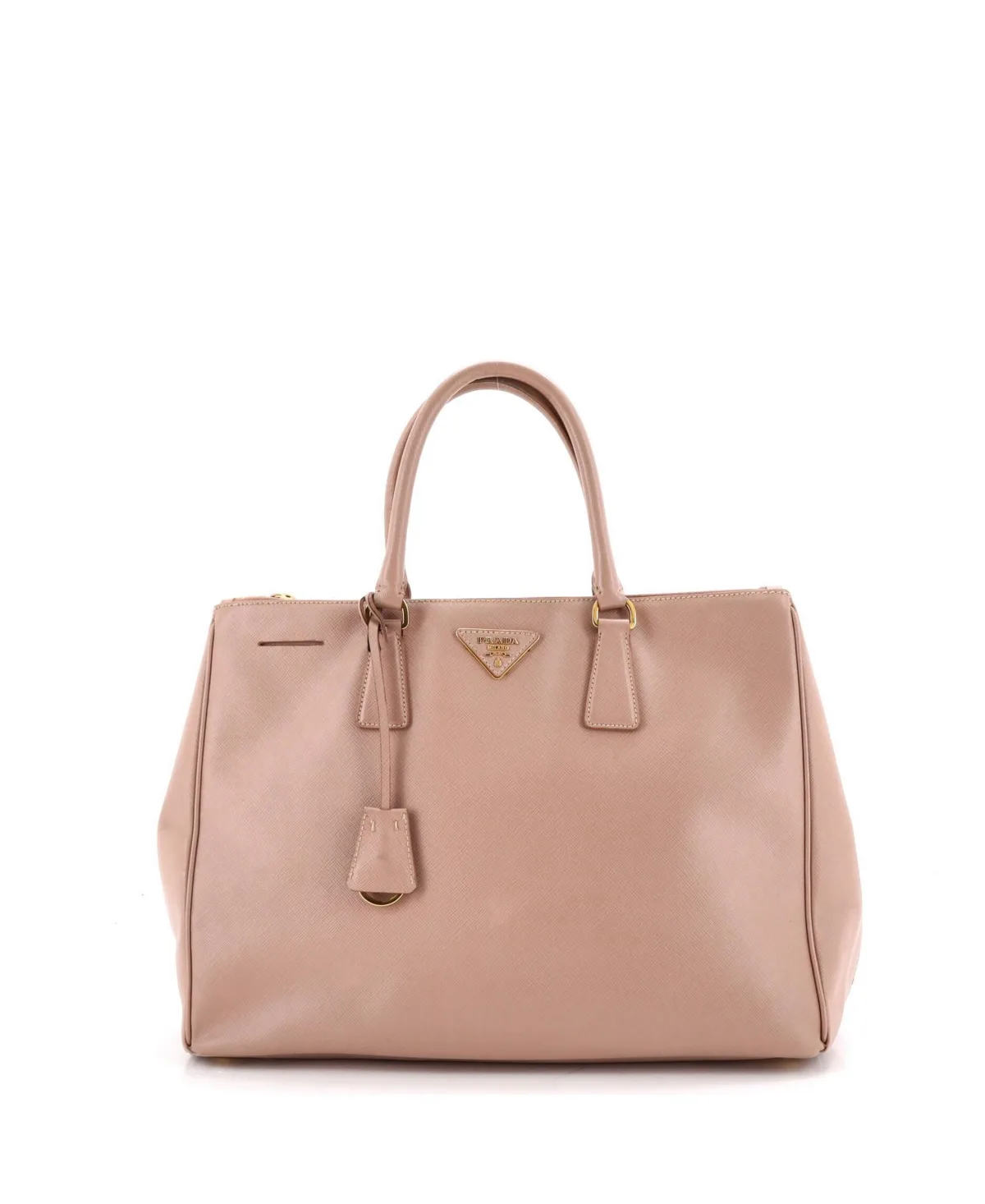 Pre-Owned Prada Large Double Zip Lux Tote Saffiano Leather