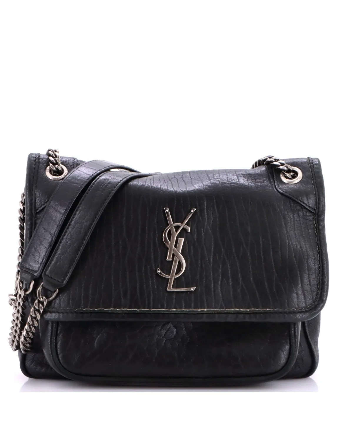 Pre-Owned Saint Laurent Baby Niki Chain Flap Bag Leather