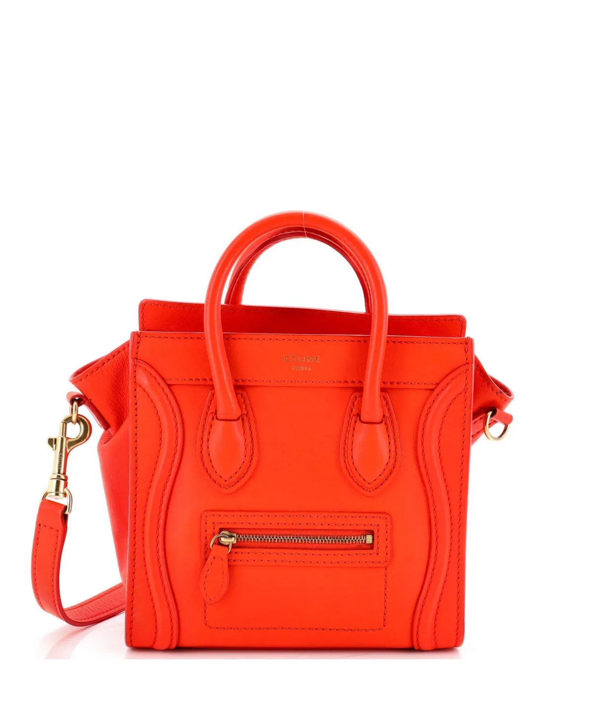 Pre-Owned Celine Nano Luggage Bag Smooth Leather by Celine