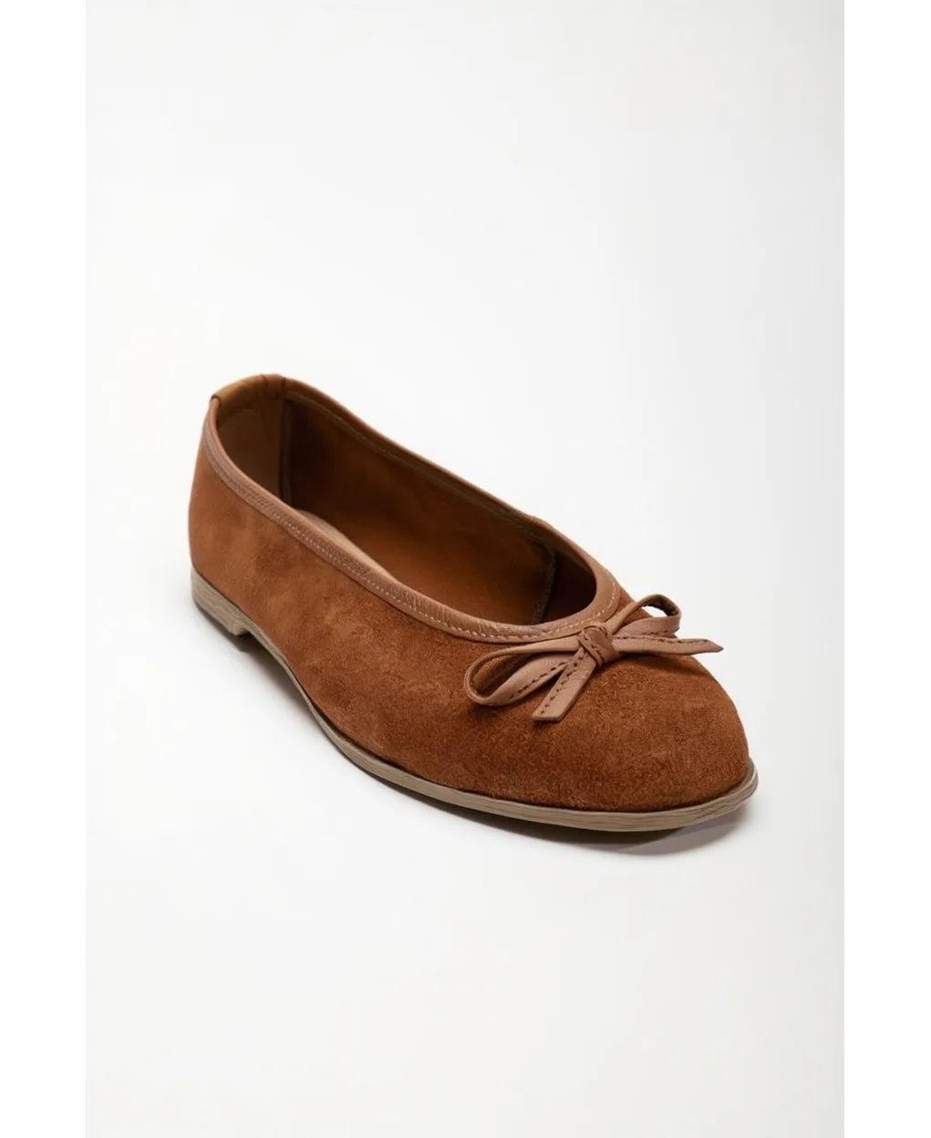 Freya Leather Ballerina Flat by Forever & Always Shoes