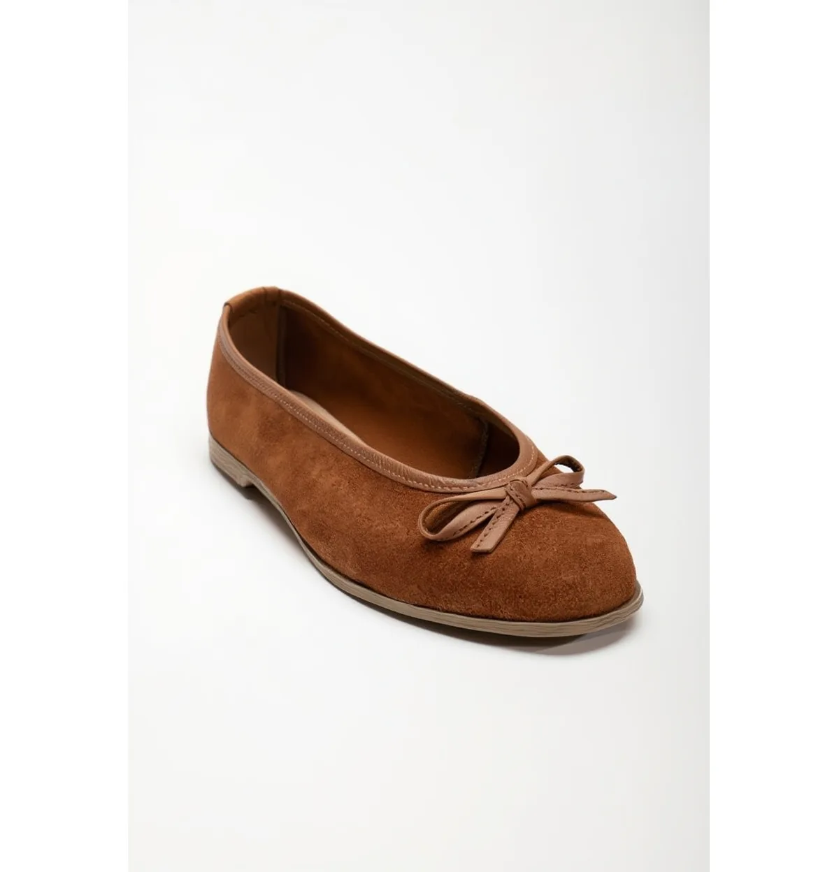 Freya Leather Ballerina Flat by Forever & Always Shoes