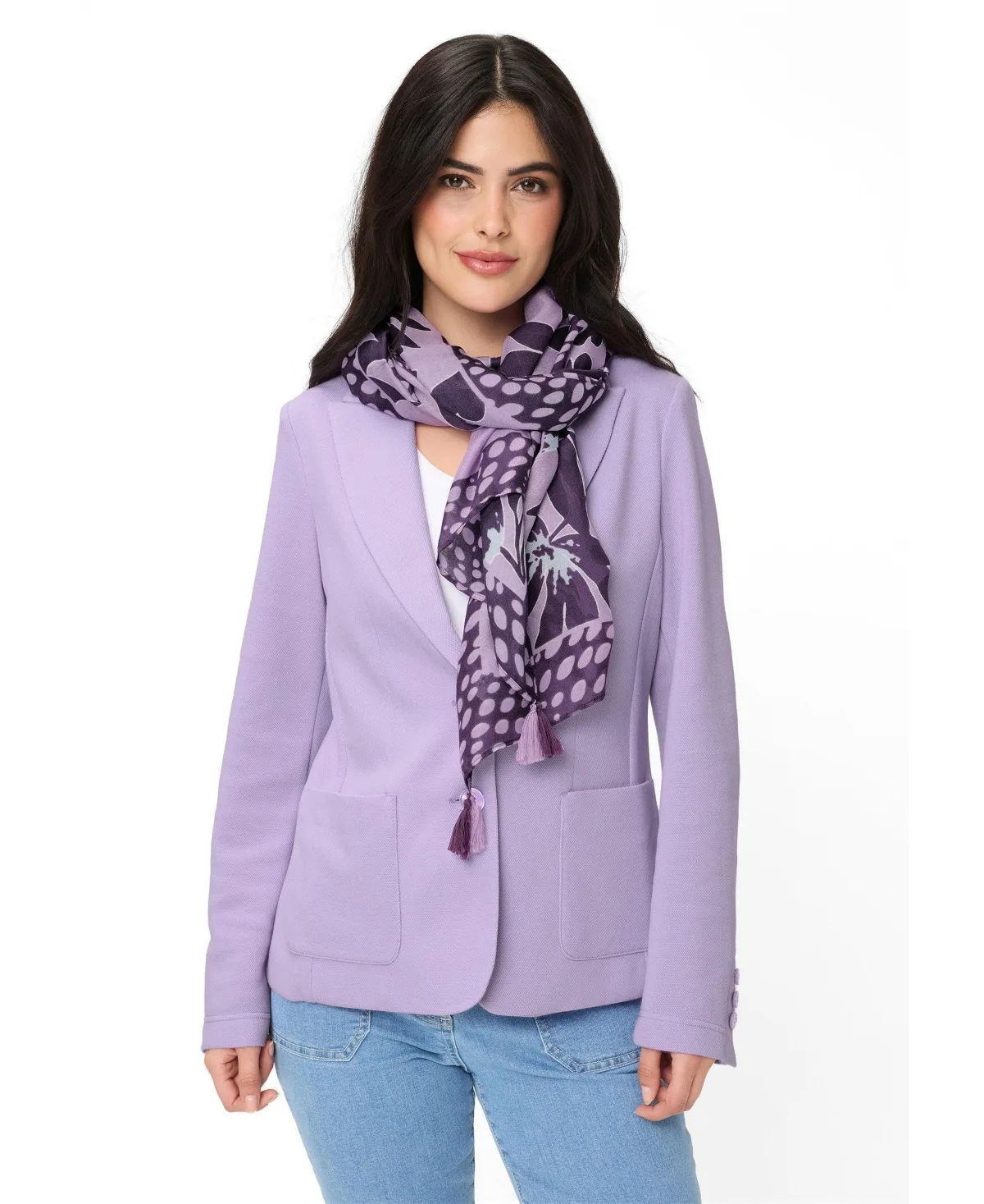 Magnolia Print Scarf by Olsen