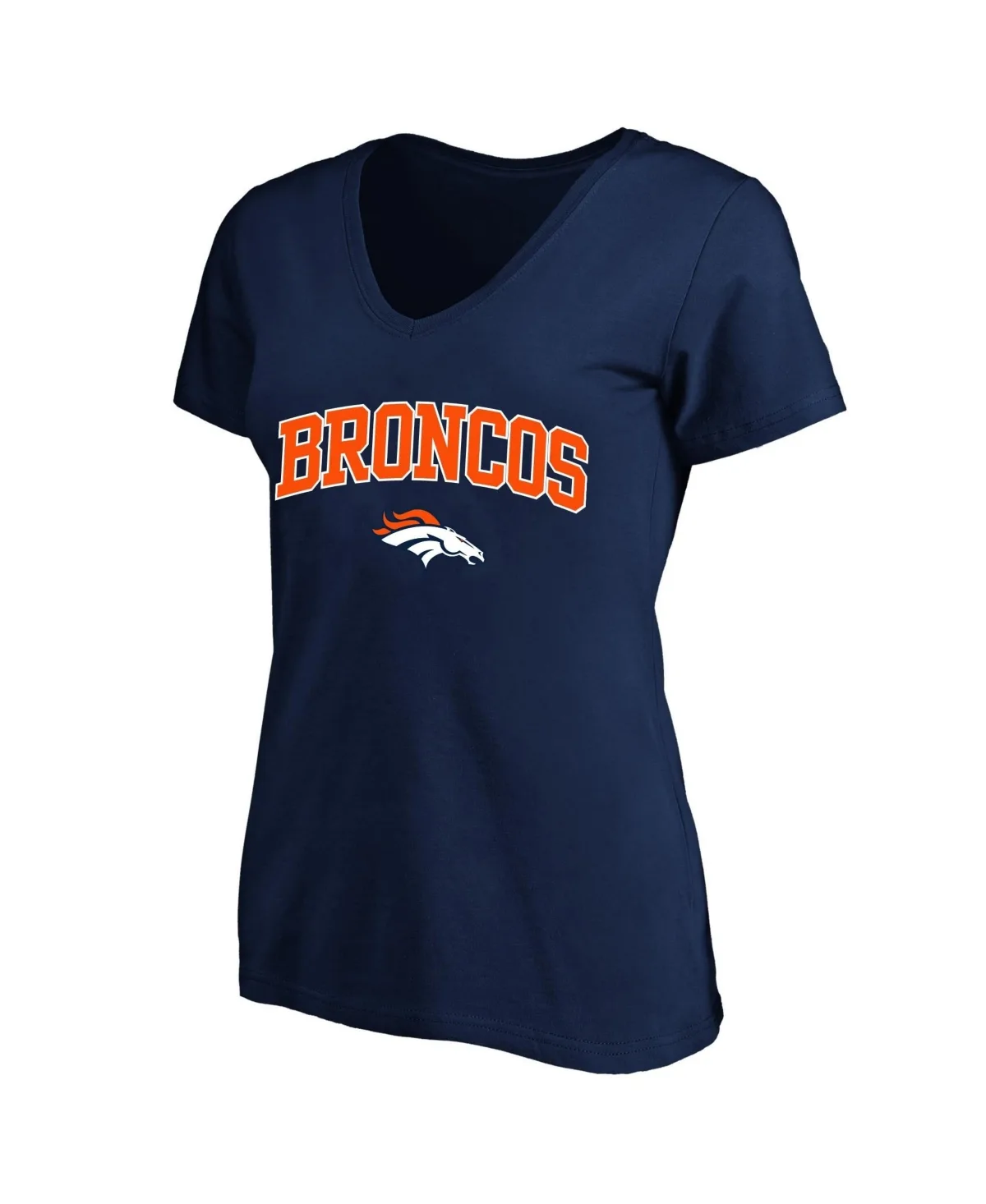 Denver Broncos V-Neck Screen Print T-Shirt