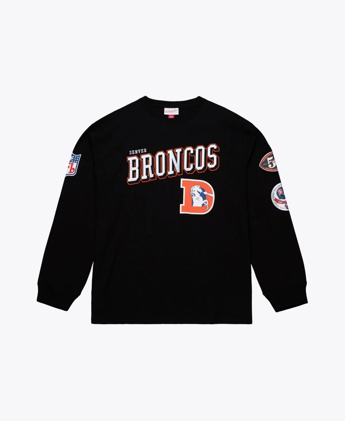 Long-Sleeve Screen Print Relaxed Fit T-Shirt by Mitchell & Ness