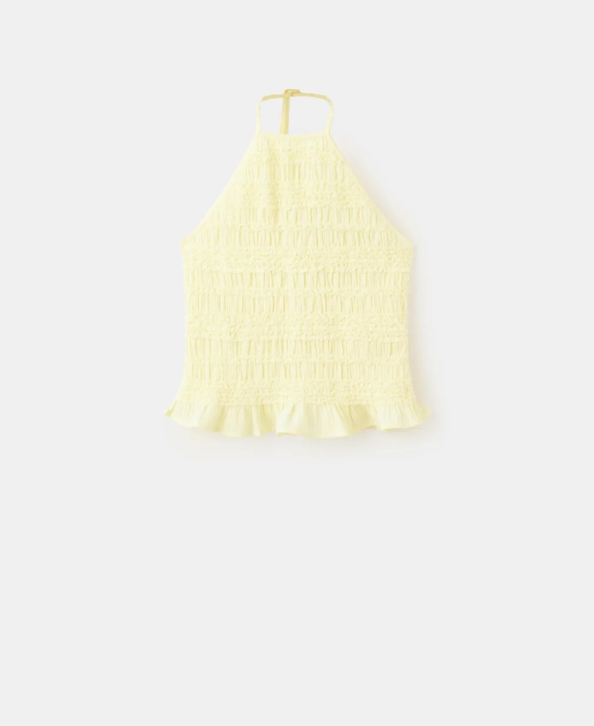 Halter-Neck Crinkle Top by Mango