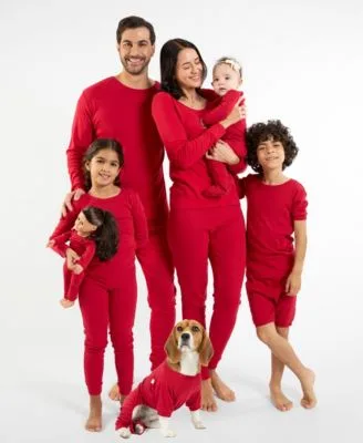 Matching Family Solid Cotton Pajamas by Leveret