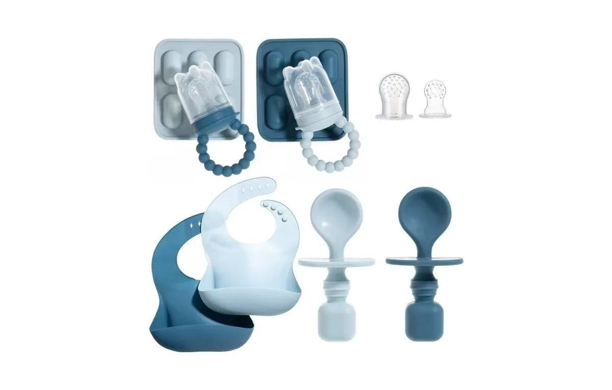 Feeding Set - Fruit Feeders, Silicone Bibs Spoons for Self-Feeding, Gum-Friendly, Bpa-Free, Easy to Clean by Sperric