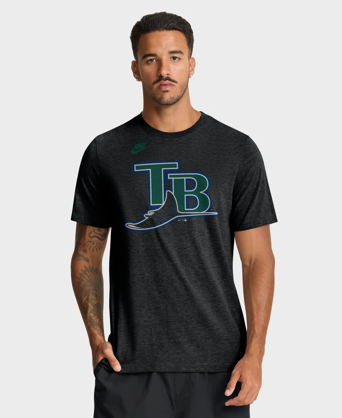 Tampa Bay Rays Cooperstown Logo Tri-Blend T-Shirt by Nike