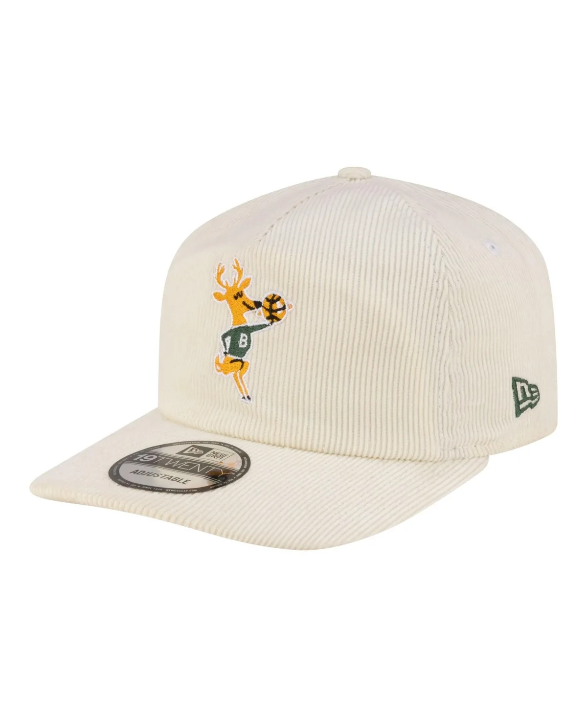 Milwaukee Bucks 19TWENTY 80s Chrome Corduroy Adjustable Hat by New Era