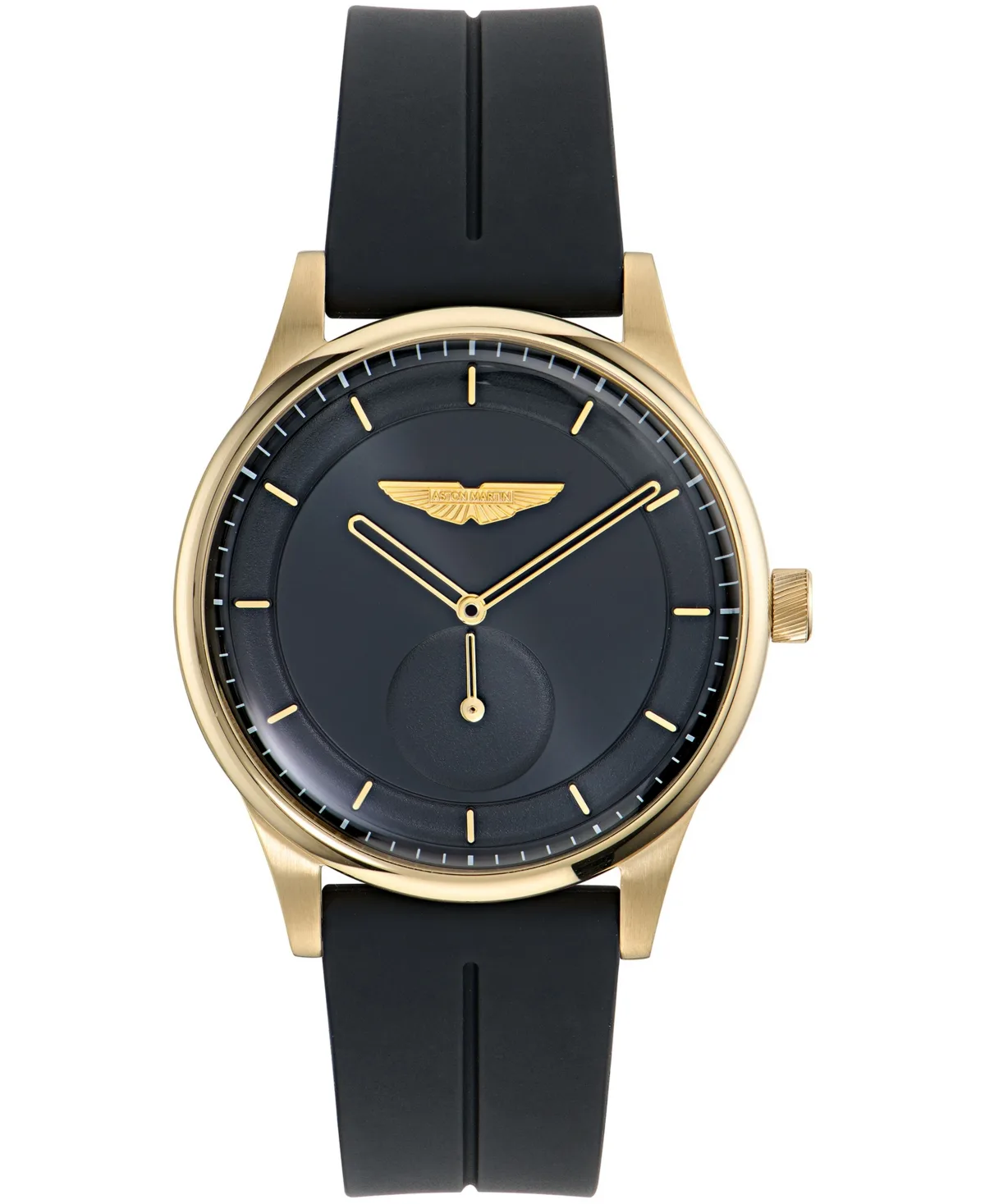 Aston Martin Quartz Three-Hand Round Silicone Strap Watch 40mm by Aston Martin