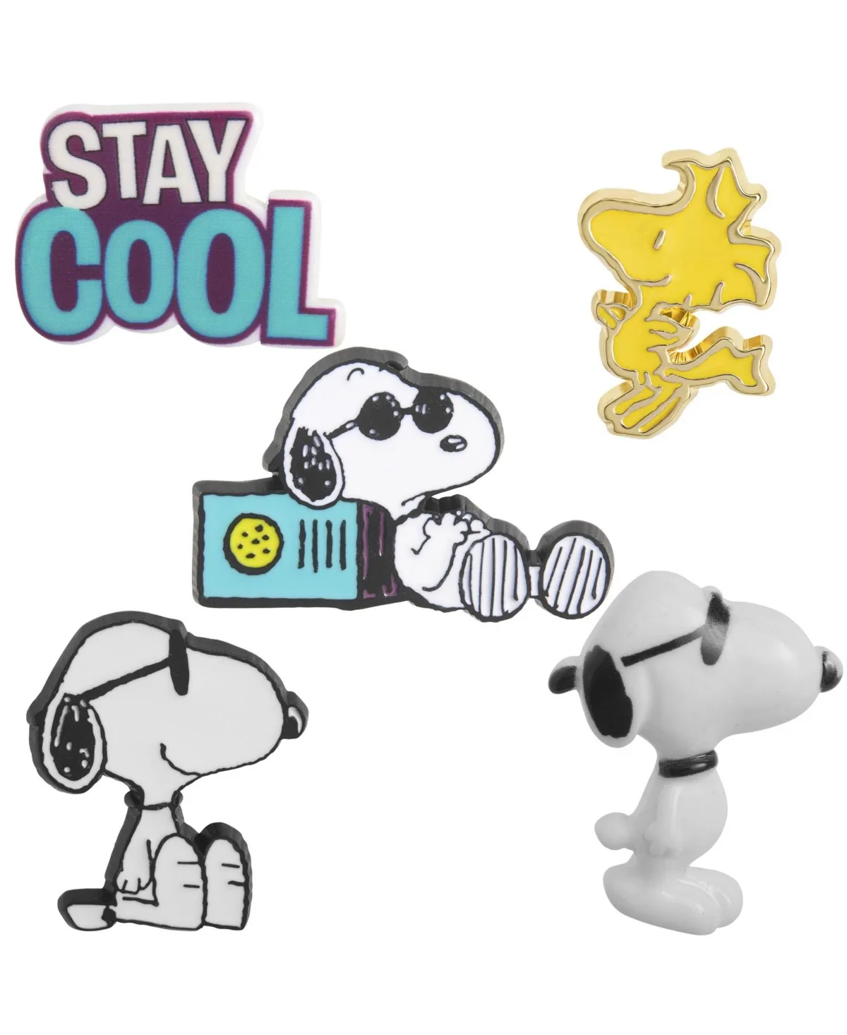 Peanuts Snoopy Enamel Pin Set 5-Piece Official License by Peanuts