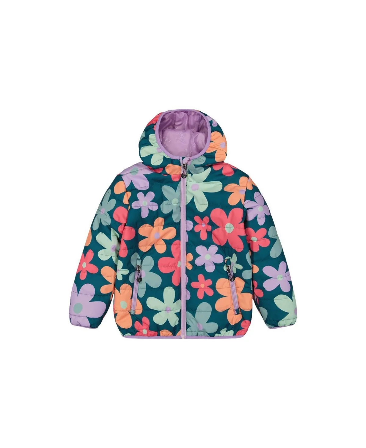 Quilted Mid-Season Jacket Floral Print by Deux Par Deux