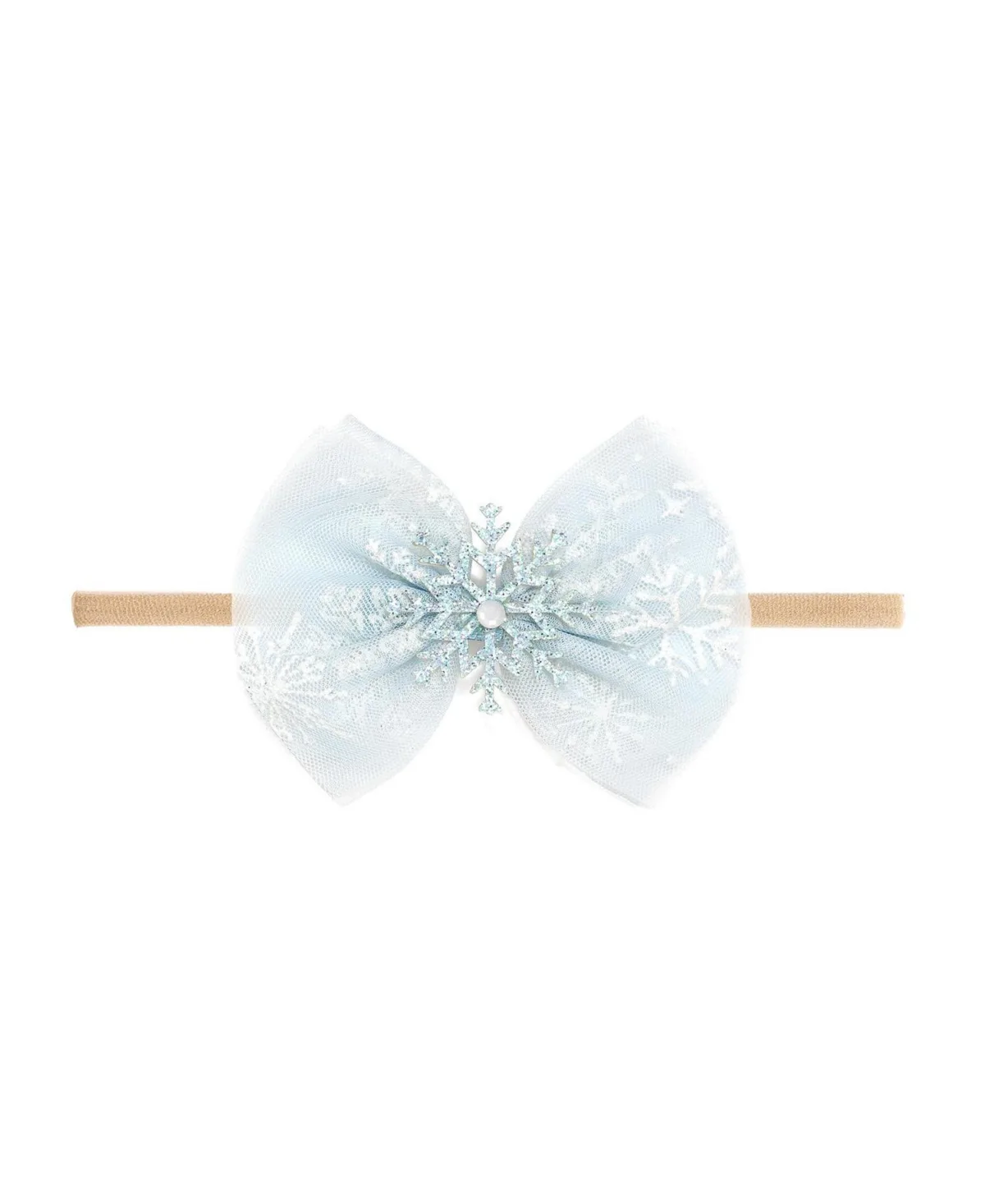 Glitter Snowflake Bow Headband by Sweet Wink