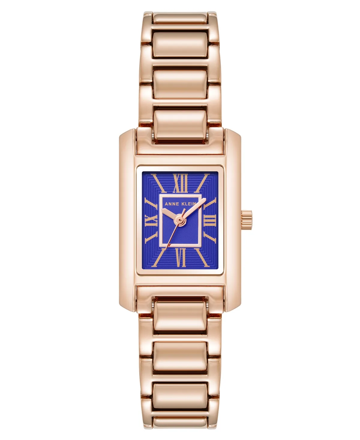 Quartz Rectangle Rose Gold-Tone Alloy Metal Bracelet Watch 26mm x 20mm by Anne Klein