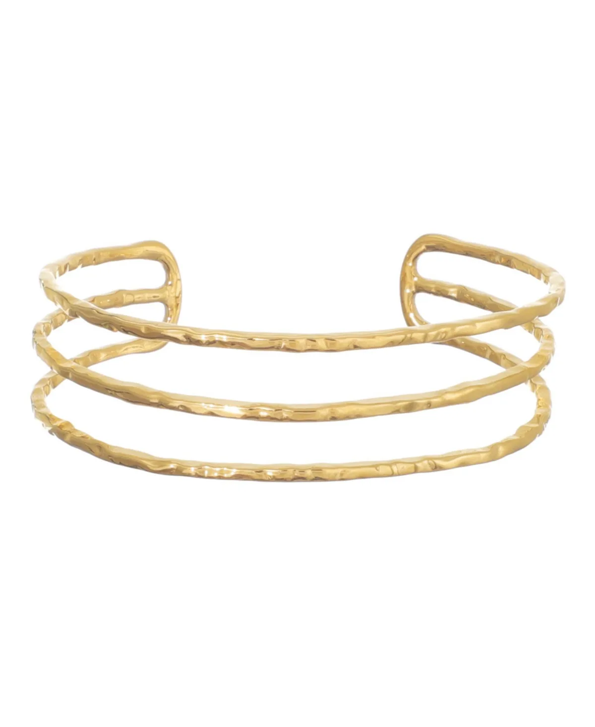 Gold-Tone 3-Line Cuff Bracelet by Adornia