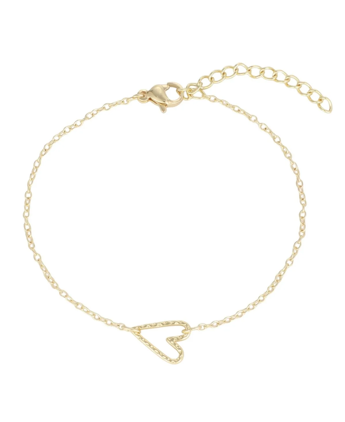 Gold-Tone Open Heart Adjustable Cuff Bracelet by Adornia