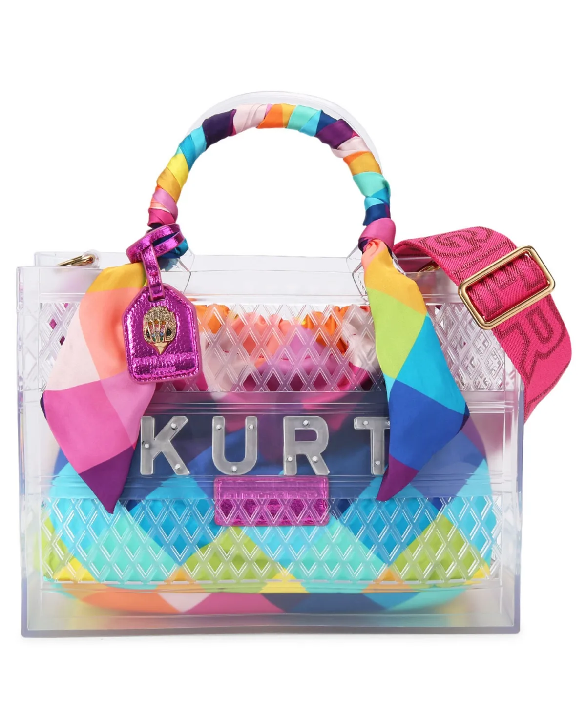 Small Jelly Drawstring Tote Handbag by Kurt Geiger