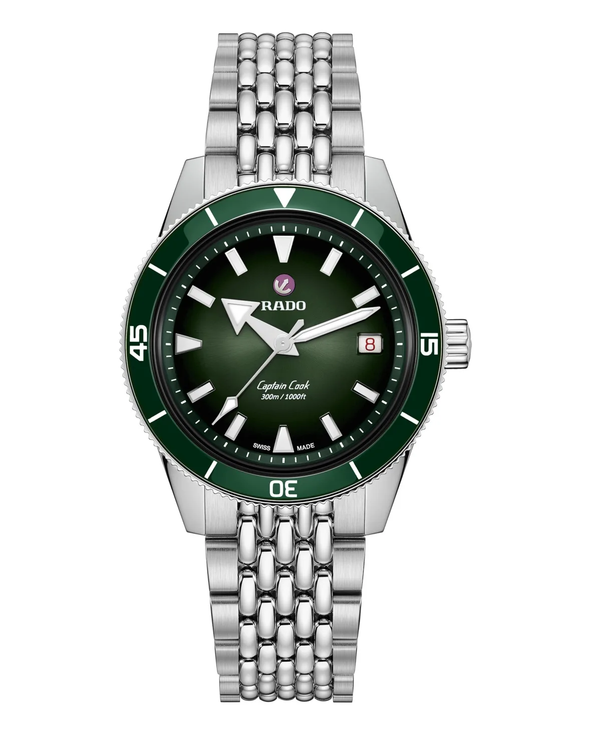 Automatic Captain Cook Silver Stainless Steel Watch 39mm