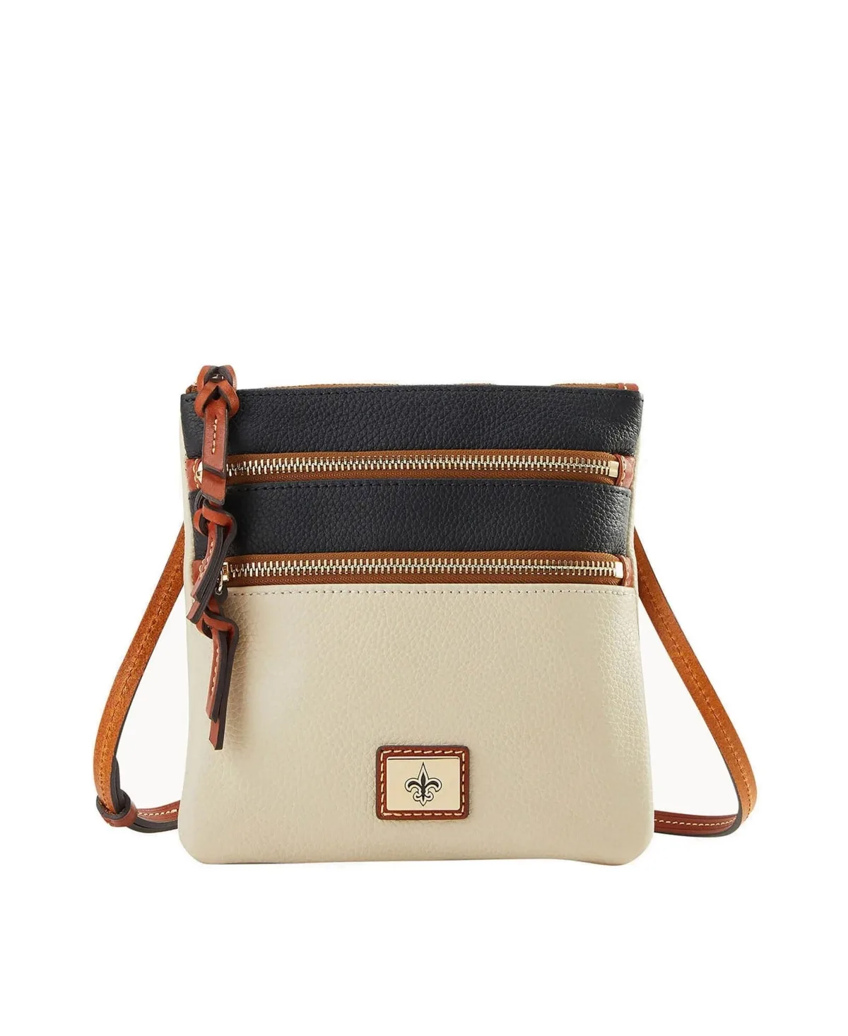 New Orleans Saints Halftime Pebble-Grain Leather Crossbody Bag by Dooney & Bourke