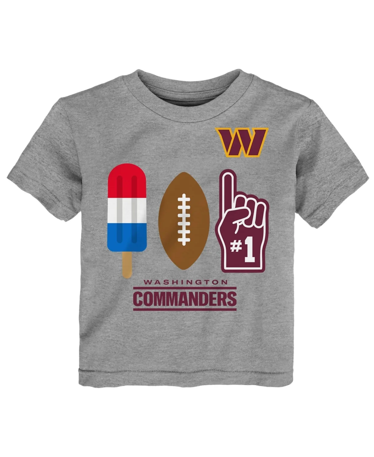 Washington Commanders Americana Pop Screen-Print T-Shirt by NFL