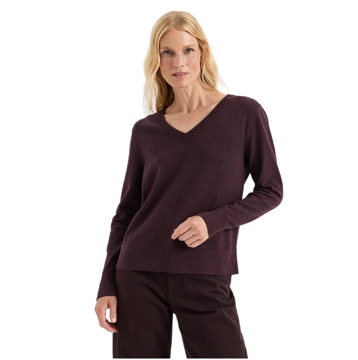 Essential Long-Sleeve V-Neck Sweater