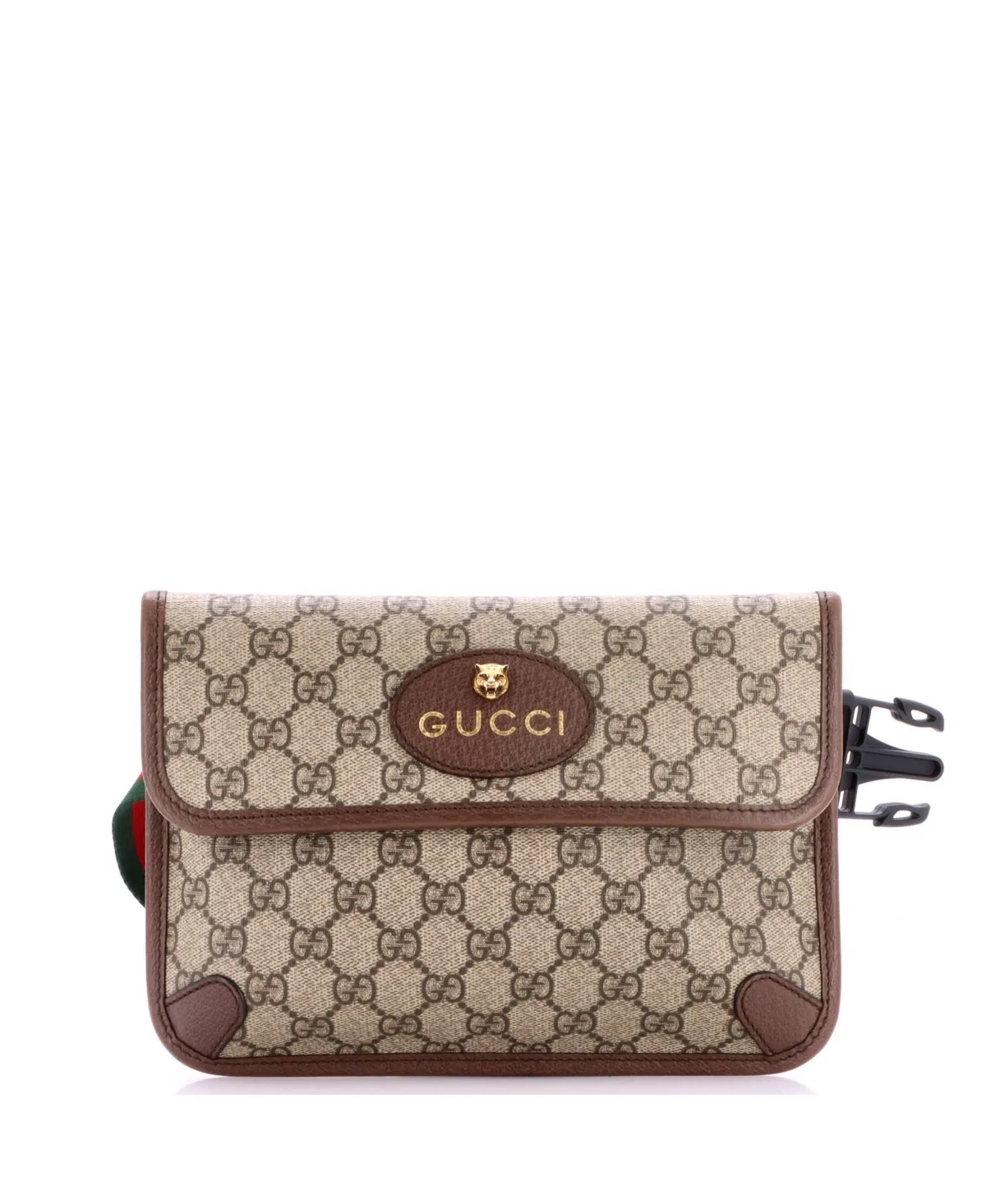 Pre-Owned Gucci Neo Vintage Canvas-Coated Adjustable Flap Belt Bag by Gucci