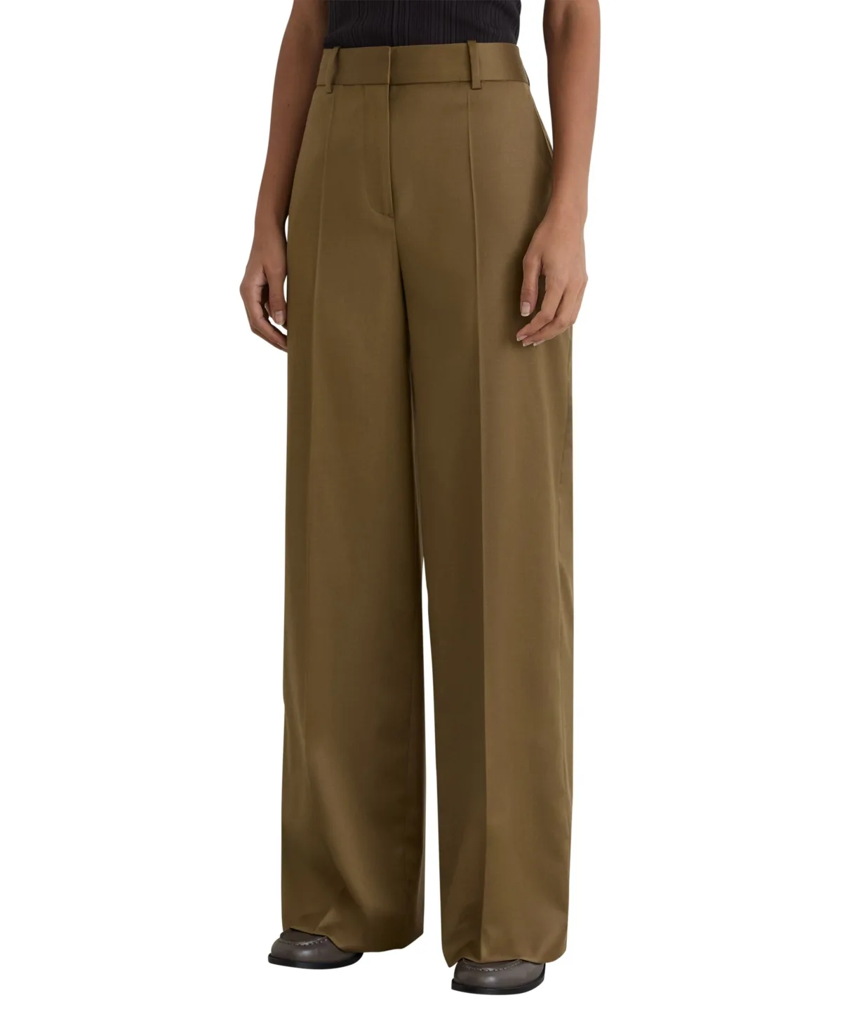 Adie Wool-Blend Wide-Leg Trousers